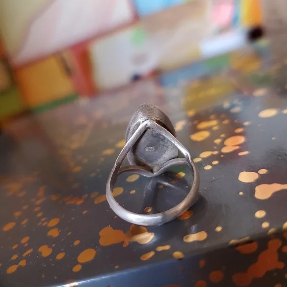 Larimar Silver Ring from Togo Size Small - Picture 3 of 3